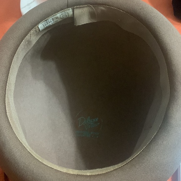 Vintage Brown Art Deco Velour Merrimac hat Union Made in 1950’s - Picture 6 of 8